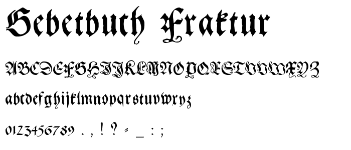 Gebetbuch Fraktur police