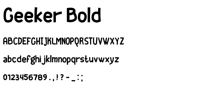 Geeker Bold font