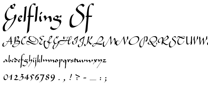 Gelfling SF font