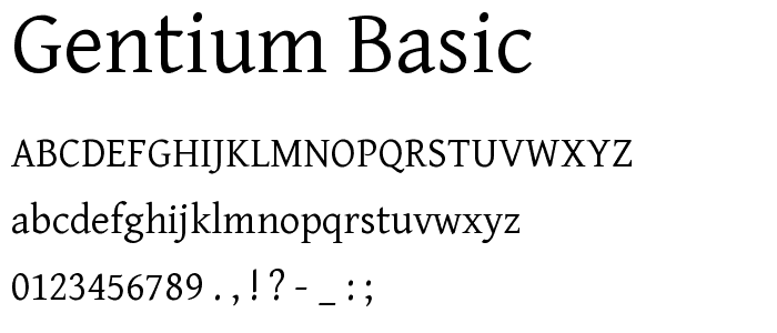 Gentium Basic font