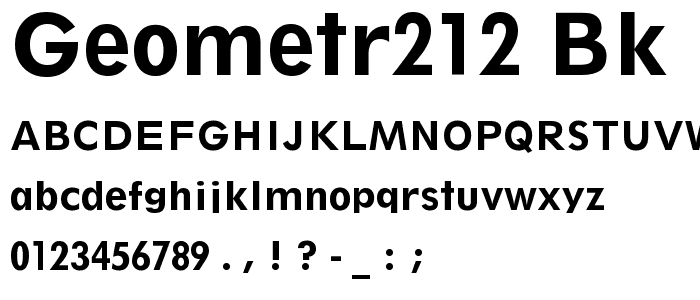 Geometr212 Bk BT Heavy font