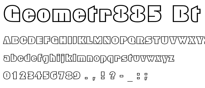 Geometr885 BT font