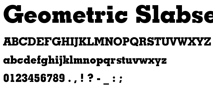 Geometric Slabserif 703 Extra Bold BT font