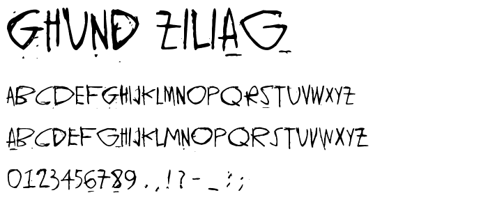 Ghund Ziliag font