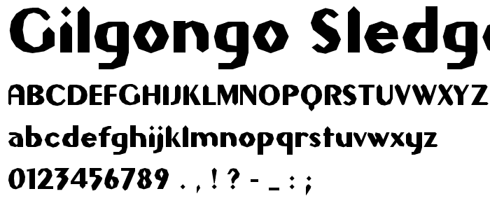 Gilgongo Sledge font