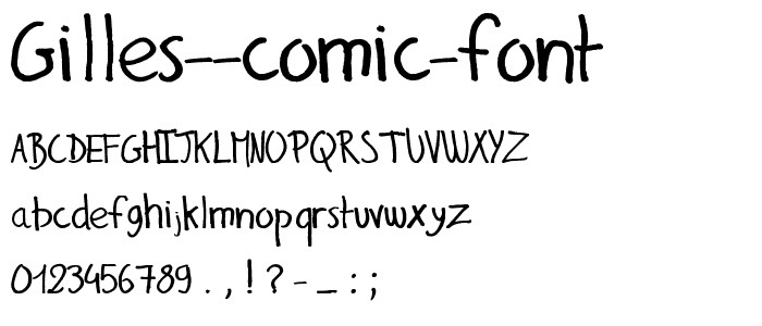 Gilles Comic Font police