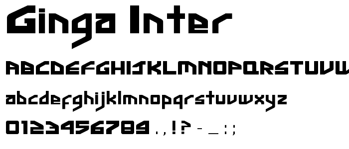 Ginga Inter font