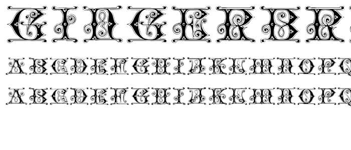 Gingerbread Initials font