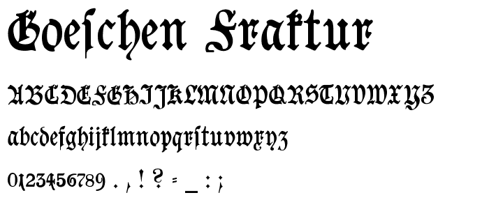 Goeschen Fraktur police