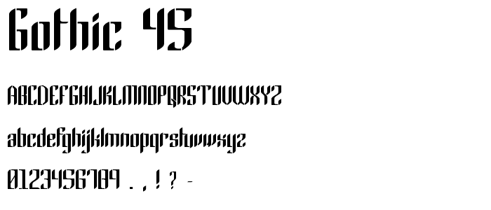 Gothic 45 font