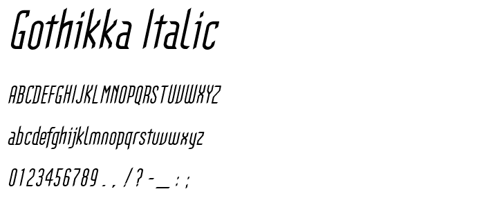 Gothikka Italic police