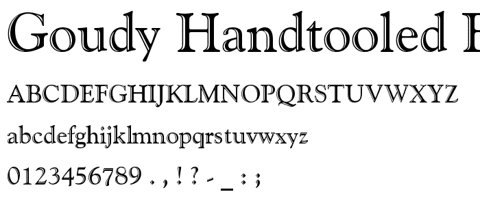 Goudy Handtooled BT font