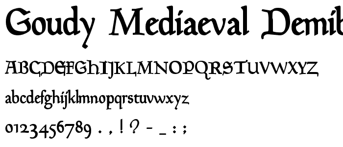 Goudy Mediaeval DemiBold police