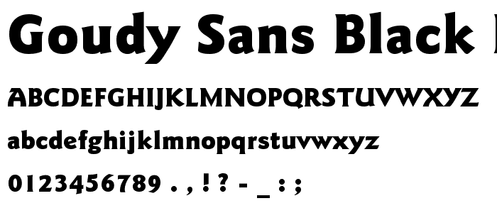 Goudy Sans Black BT font