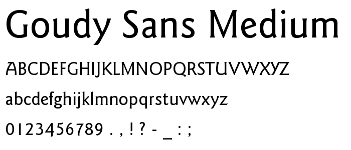 Goudy Sans Medium BT font