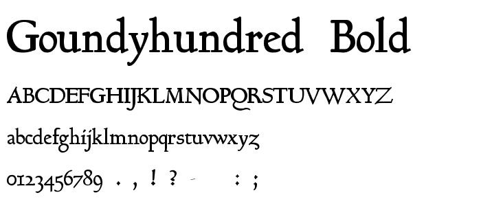 GoundyHundred Bold font