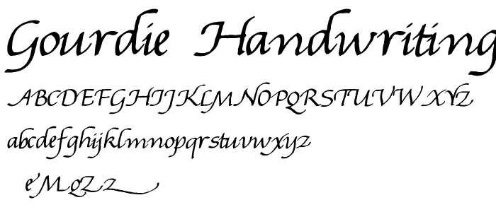 Gourdie Handwriting font