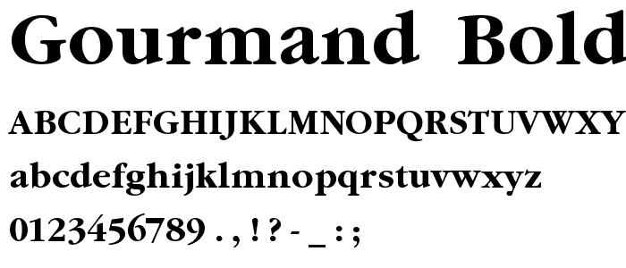 Gourmand  Bold font