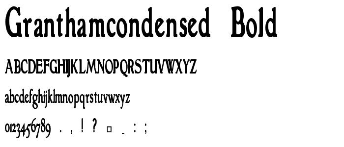 GranthamCondensed Bold police