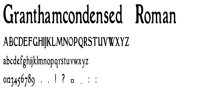 GranthamCondensed Roman police