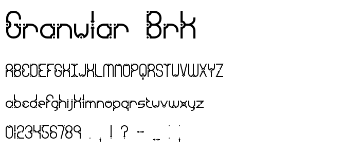 Granular BRK font