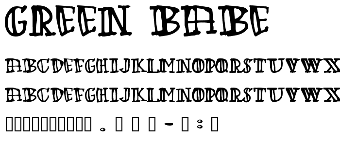 Green Babe font