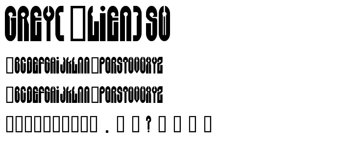 Grey(Alien)SW font