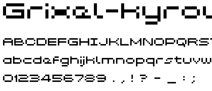 Grixel Kyrou 5 Wide font