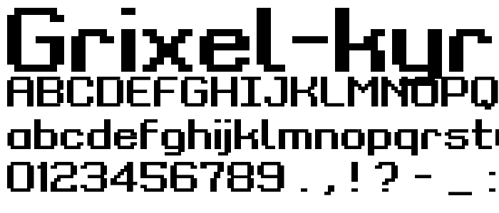 Grixel Kyrou 9 Regular Bold font