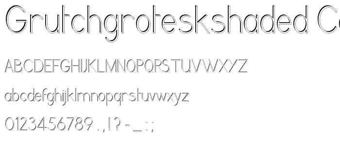 GrutchGroteskShaded Condensed Light font