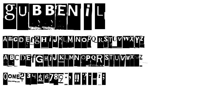 Gubben I L font