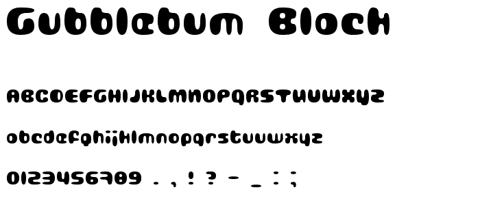 Gubblebum Black font