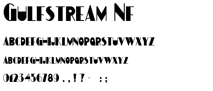 Gulfstream NF font