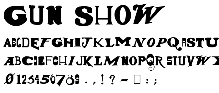 Gun Show font