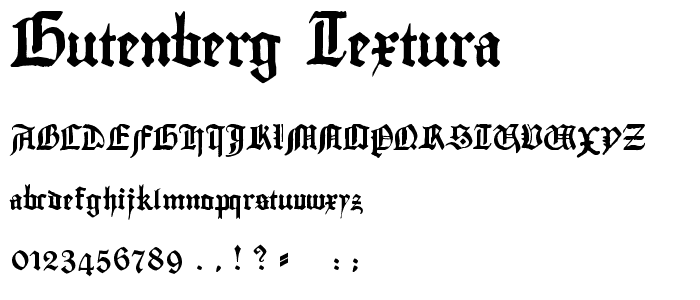 Gutenberg Textura police