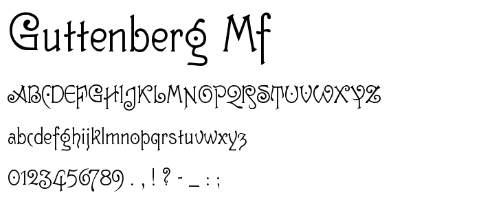 Guttenberg MF font