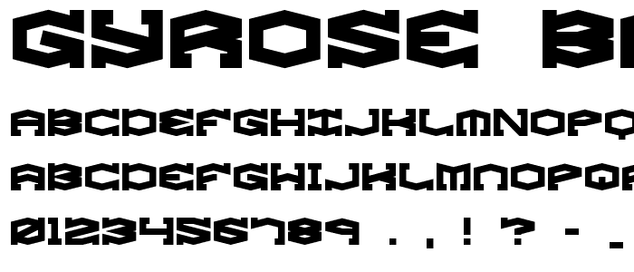 Gyrose BRK font