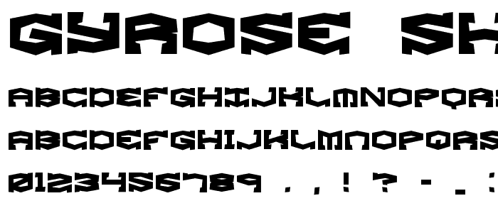 Gyrose Shift BRK font