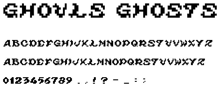 ghouls ghosts and goblins font