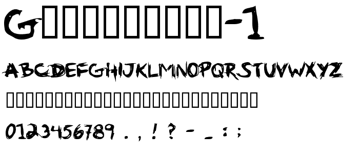 gribouille 1 font