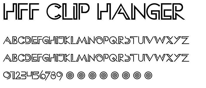 HFF Clip Hanger font