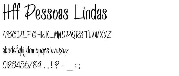 HFF Pessoas Lindas font