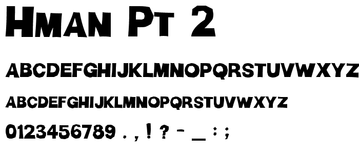 HMan Pt 2 font