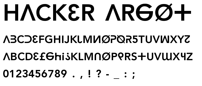 Hacker Argot font