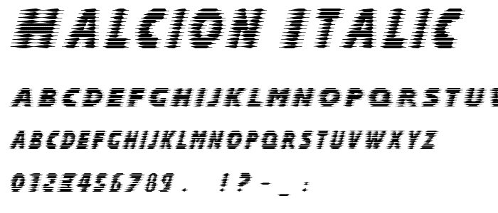 Halcion Italic police