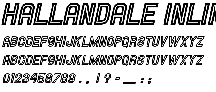 Hallandale Inline Italic JL police