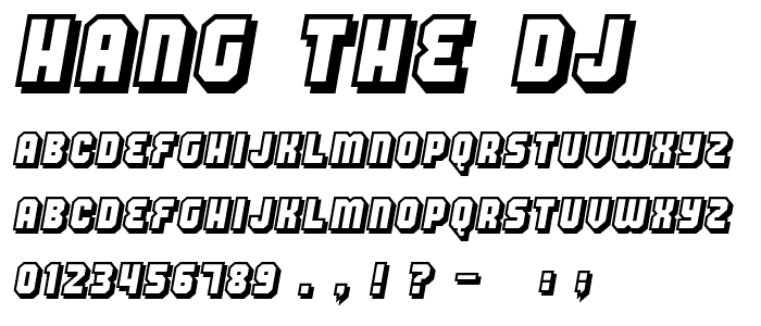 Hang the DJ font