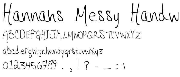 Hannahs Messy Handwriting police