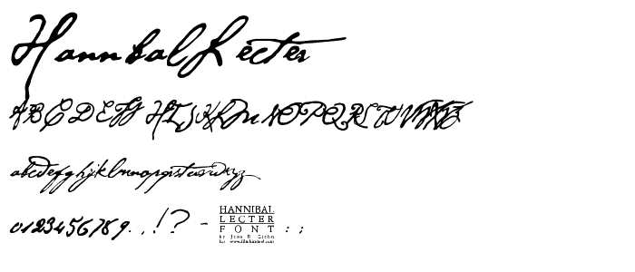 Hannibal Lecter font