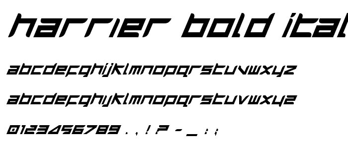 Harrier Bold Italic police